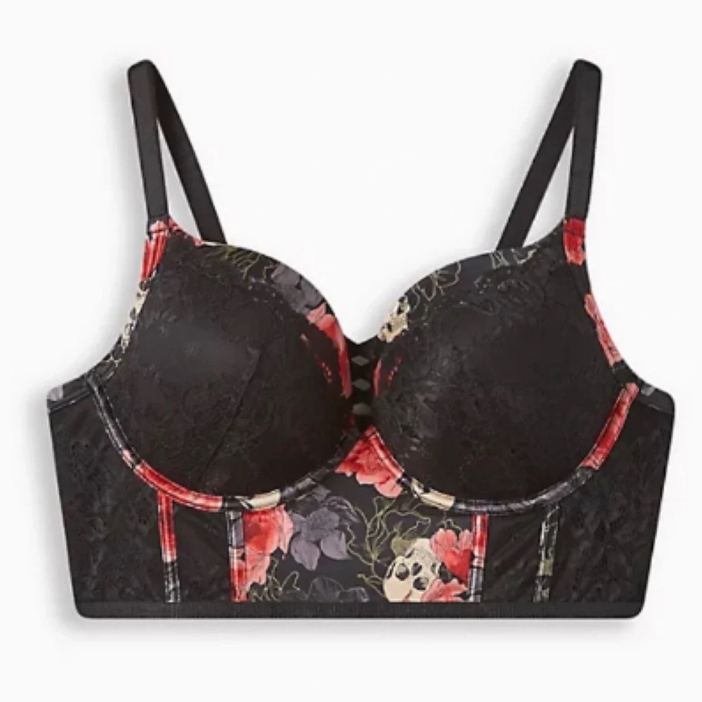 ๐ XO Plunge Push Up Longline Straight Back Bra 40DD NWT Torrid New! - Picture 4 of 4